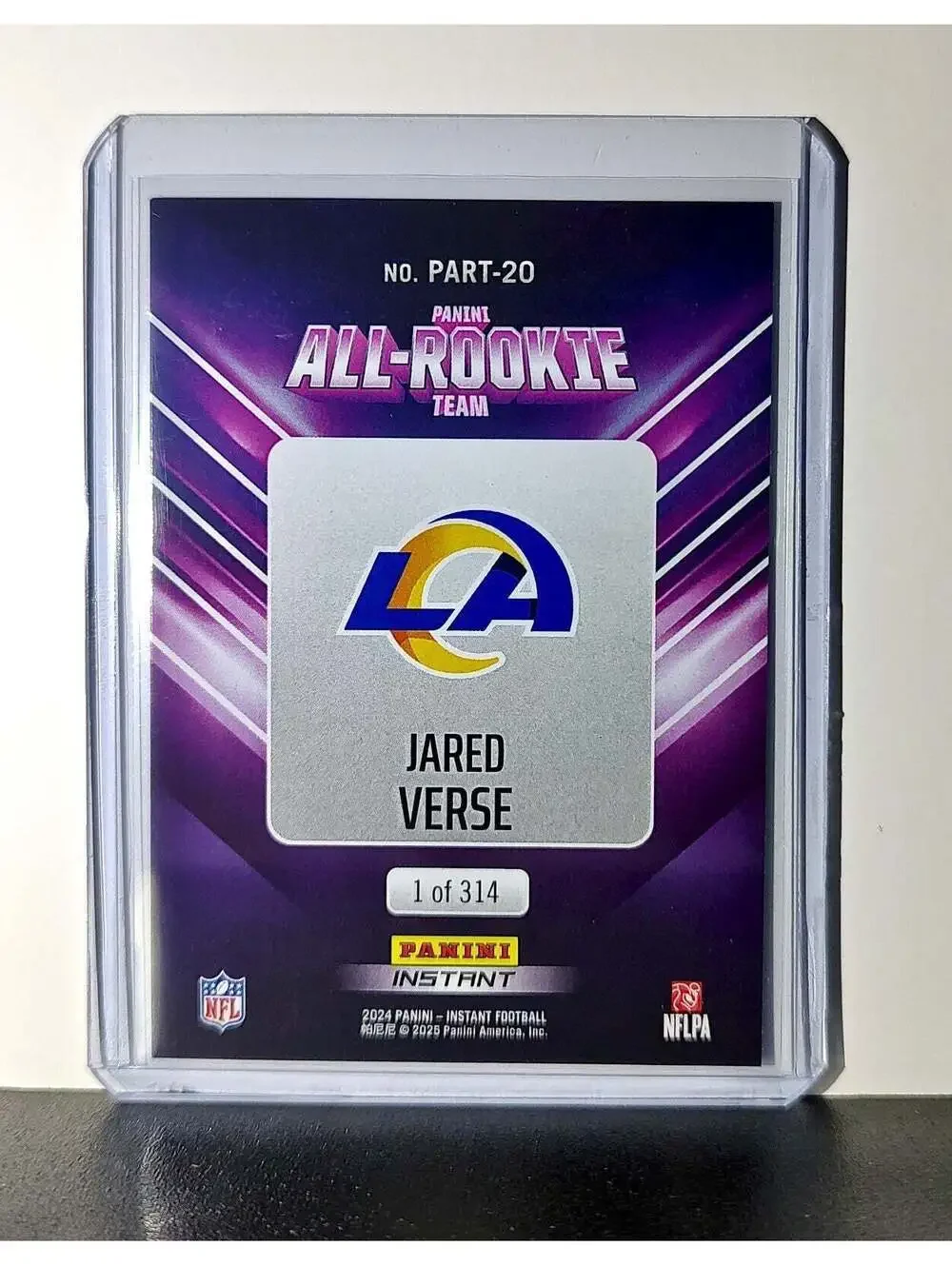 Jared Verse Rookie 2024 Panini NFL #20 All-Rookie Card LA Rams 1 of 314